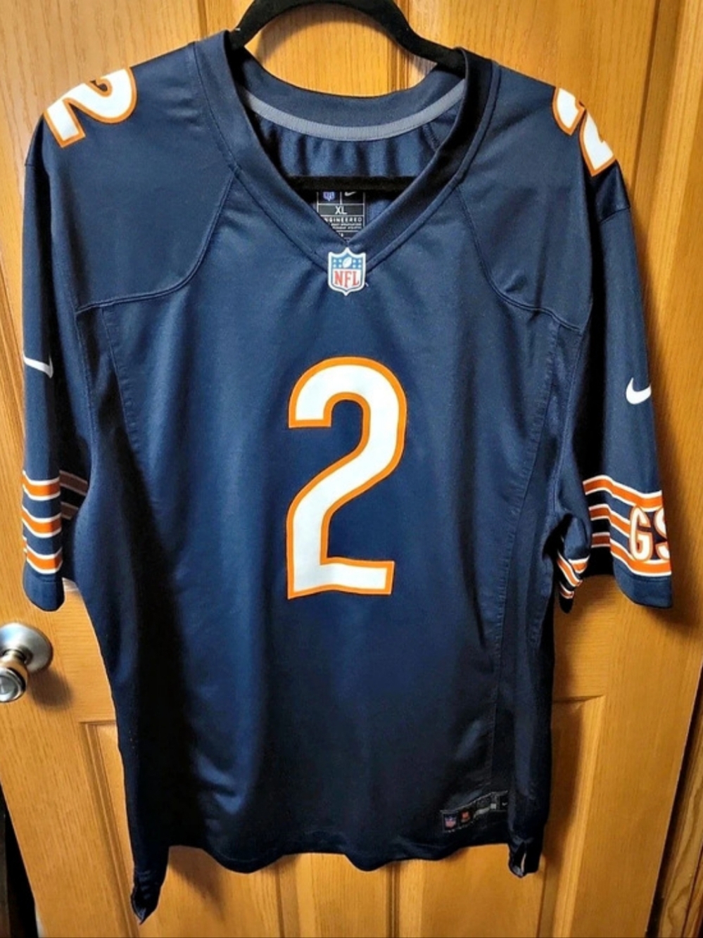Nike Chicago Bears D.J. Moore Nike Game Jersey Game Jersey Blue & Orange XL